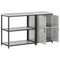 vidaXL Kitchen Storage Set with Shelf with Storage with Door Adjustable 2 pcs Sliver 150 x 50 x 92 cm