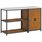 vidaXL Kitchen Storage Set with Shelf with Storage with Door Adjustable 2 pcs Rusty 150 x 50 x 92 cm