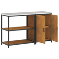 vidaXL Kitchen Storage Set with Shelf with Storage with Door Adjustable 2 pcs Rusty 150 x 50 x 92 cm