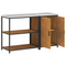 vidaXL Kitchen Storage Set with Shelf with Storage with Door Adjustable 2 pcs Rusty 150 x 50 x 92 cm