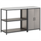 vidaXL Kitchen Storage Set with Shelf with Storage with Door Adjustable 2 pcs Rusty 150 x 50 x 92 cm