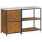 vidaXL Kitchen Storage Set with Shelf with Storage with Door Adjustable 2 pcs Rusty 150 x 50 x 92 cm