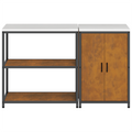 vidaXL Kitchen Storage Set with Shelf with Storage with Door Adjustable 2 pcs Rusty 150 x 50 x 92 cm
