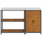 vidaXL Kitchen Storage Set with Shelf with Storage with Door Adjustable 2 pcs Rusty 150 x 50 x 92 cm