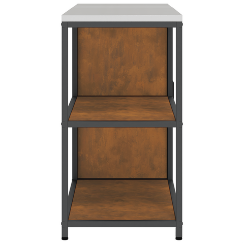 vidaXL Kitchen Storage Set with Shelf with Storage with Door Adjustable 2 pcs Rusty 150 x 50 x 92 cm