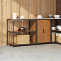 vidaXL Kitchen Storage Set with Shelf with Storage with Door Adjustable 2 pcs Rusty 150 x 50 x 92 cm
