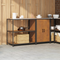 vidaXL Kitchen Storage Set with Shelf with Storage with Door Adjustable 2 pcs Rusty 150 x 50 x 92 cm