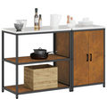 vidaXL Kitchen Storage Set with Shelf with Storage with Door Adjustable 2 pcs Rusty 150 x 50 x 92 cm