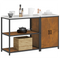 vidaXL Kitchen Storage Set with Shelf with Storage with Door Adjustable 2 pcs Rusty 150 x 50 x 92 cm