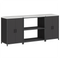 vidaXL Kitchen Storage Set with Shelf with Storage with Door 3 pcs Black 210 x 50 x 92 cm