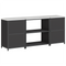 vidaXL Kitchen Storage Set with Shelf with Storage with Door 3 pcs Black 210 x 50 x 92 cm