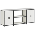 vidaXL Kitchen Storage Set with Shelf with Storage with Door 3 pcs White 210 x 50 x 92 cm