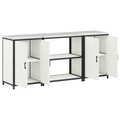 vidaXL Kitchen Storage Set with Shelf with Storage with Door 3 pcs White 210 x 50 x 92 cm