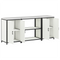 vidaXL Kitchen Storage Set with Shelf with Storage with Door 3 pcs White 210 x 50 x 92 cm