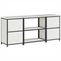 vidaXL Kitchen Storage Set with Shelf with Storage with Door 3 pcs White 210 x 50 x 92 cm