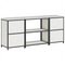 vidaXL Kitchen Storage Set with Shelf with Storage with Door 3 pcs White 210 x 50 x 92 cm