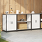 vidaXL Kitchen Storage Set with Shelf with Storage with Door 3 pcs White 210 x 50 x 92 cm
