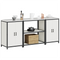 vidaXL Kitchen Storage Set with Shelf with Storage with Door 3 pcs White 210 x 50 x 92 cm