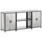 vidaXL Kitchen Storage Set with Shelf with Storage with Door 3 pcs Sliver 210 x 50 x 92 cm