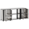 vidaXL Kitchen Storage Set with Shelf with Storage with Door 3 pcs Sliver 210 x 50 x 92 cm