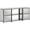 vidaXL Kitchen Storage Set with Shelf with Storage with Door 3 pcs Sliver 210 x 50 x 92 cm