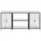 vidaXL Kitchen Storage Set with Shelf with Storage with Door 3 pcs Sliver 210 x 50 x 92 cm