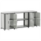 vidaXL Kitchen Storage Set with Shelf with Storage with Door 3 pcs Sliver 210 x 50 x 92 cm
