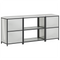 vidaXL Kitchen Storage Set with Shelf with Storage with Door 3 pcs Sliver 210 x 50 x 92 cm