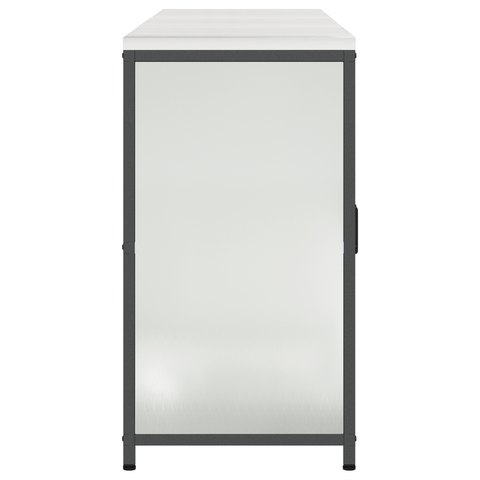 vidaXL Kitchen Storage Set with Shelf with Storage with Door 3 pcs Sliver 210 x 50 x 92 cm