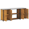 vidaXL Kitchen Storage Set with Shelf with Storage with Door 3 pcs Rusty 210 x 50 x 92 cm