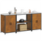 vidaXL Kitchen Storage Set with Shelf with Storage with Door 3 pcs Rusty 210 x 50 x 92 cm