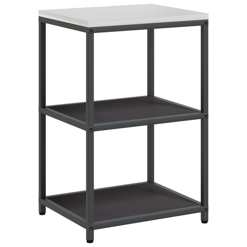 vidaXL Kitchen Storage Set with Shelf with Storage with Door Adjustable 2 pcs Black Cold-rolled steel