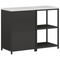 vidaXL Kitchen Storage Set with Shelf with Storage with Door Adjustable 2 pcs Black Cold-rolled steel