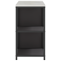 vidaXL Kitchen Storage Set with Shelf with Storage with Door Adjustable 2 pcs Black Cold-rolled steel