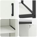 vidaXL Kitchen Storage Set with Shelf with Storage with Door Adjustable 2 pcs White Cold-rolled steel