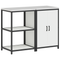 vidaXL Kitchen Storage Set with Shelf with Storage with Door Adjustable 2 pcs White Cold-rolled steel