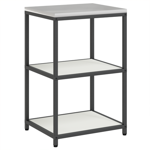 vidaXL Kitchen Storage Set with Shelf with Storage with Door Adjustable 2 pcs White Cold-rolled steel