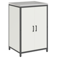 vidaXL Kitchen Storage Set with Shelf with Storage with Door Adjustable 2 pcs White Cold-rolled steel