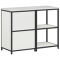 vidaXL Kitchen Storage Set with Shelf with Storage with Door Adjustable 2 pcs White Cold-rolled steel