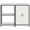 vidaXL Kitchen Storage Set with Shelf with Storage with Door Adjustable 2 pcs White Cold-rolled steel