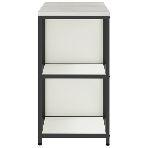 vidaXL Kitchen Storage Set with Shelf with Storage with Door Adjustable 2 pcs White Cold-rolled steel
