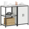 vidaXL Kitchen Storage Set with Shelf with Storage with Door Adjustable 2 pcs White Cold-rolled steel