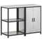 vidaXL Kitchen Storage Set with Shelf with Storage with Door Adjustable 2 pcs Sliver Stainless steel