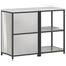 vidaXL Kitchen Storage Set with Shelf with Storage with Door Adjustable 2 pcs Sliver Stainless steel