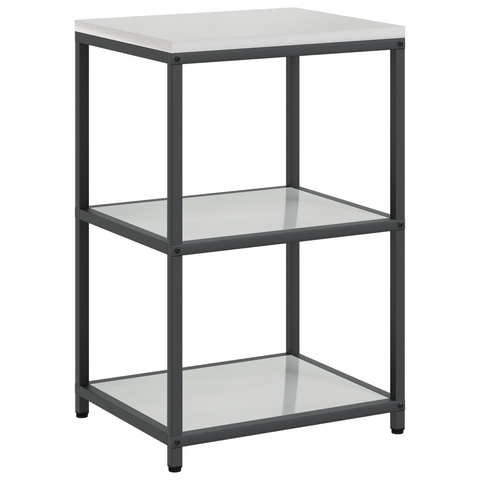 vidaXL Kitchen Storage Set with Shelf with Storage with Door Adjustable 2 pcs Sliver Galvanised steel