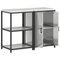 vidaXL Kitchen Storage Set with Shelf with Storage with Door Adjustable 2 pcs Sliver Galvanised steel