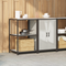 vidaXL Kitchen Storage Set with Shelf with Storage with Door Adjustable 2 pcs Sliver Galvanised steel