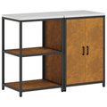 vidaXL Kitchen Storage Set with Shelf with Storage with Door Adjustable 2 pcs Rusty Weathering steel