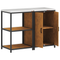 vidaXL Kitchen Storage Set with Shelf with Storage with Door Adjustable 2 pcs Rusty Weathering steel