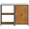 vidaXL Kitchen Storage Set with Shelf with Storage with Door Adjustable 2 pcs Rusty Weathering steel